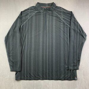 Saxx Mens Midweight Baselayer 2XL Gray Black Viewfinder Half Zip Merino Wool